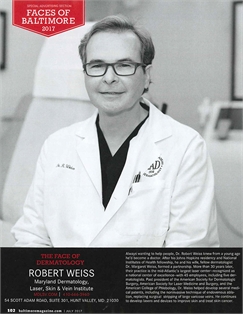 Dr. Weiss in Baltimore Magazine image