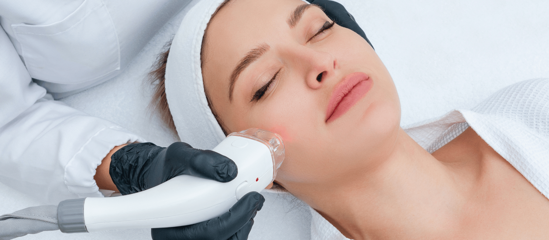 woman getting laser treatment