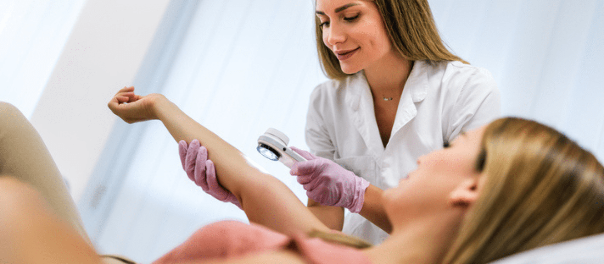 doctor inspecting patient