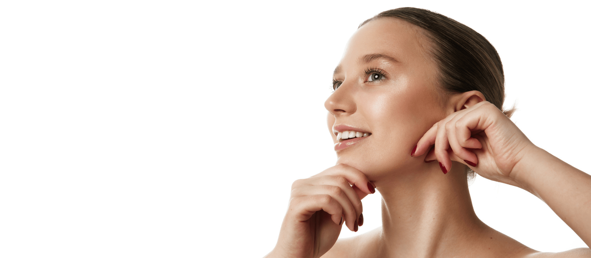 woman with clear skin